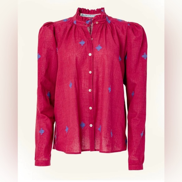Alix Of Bohemia Tops - Alice Of Bohemia Poet Plum Wine Blouse Size Medium